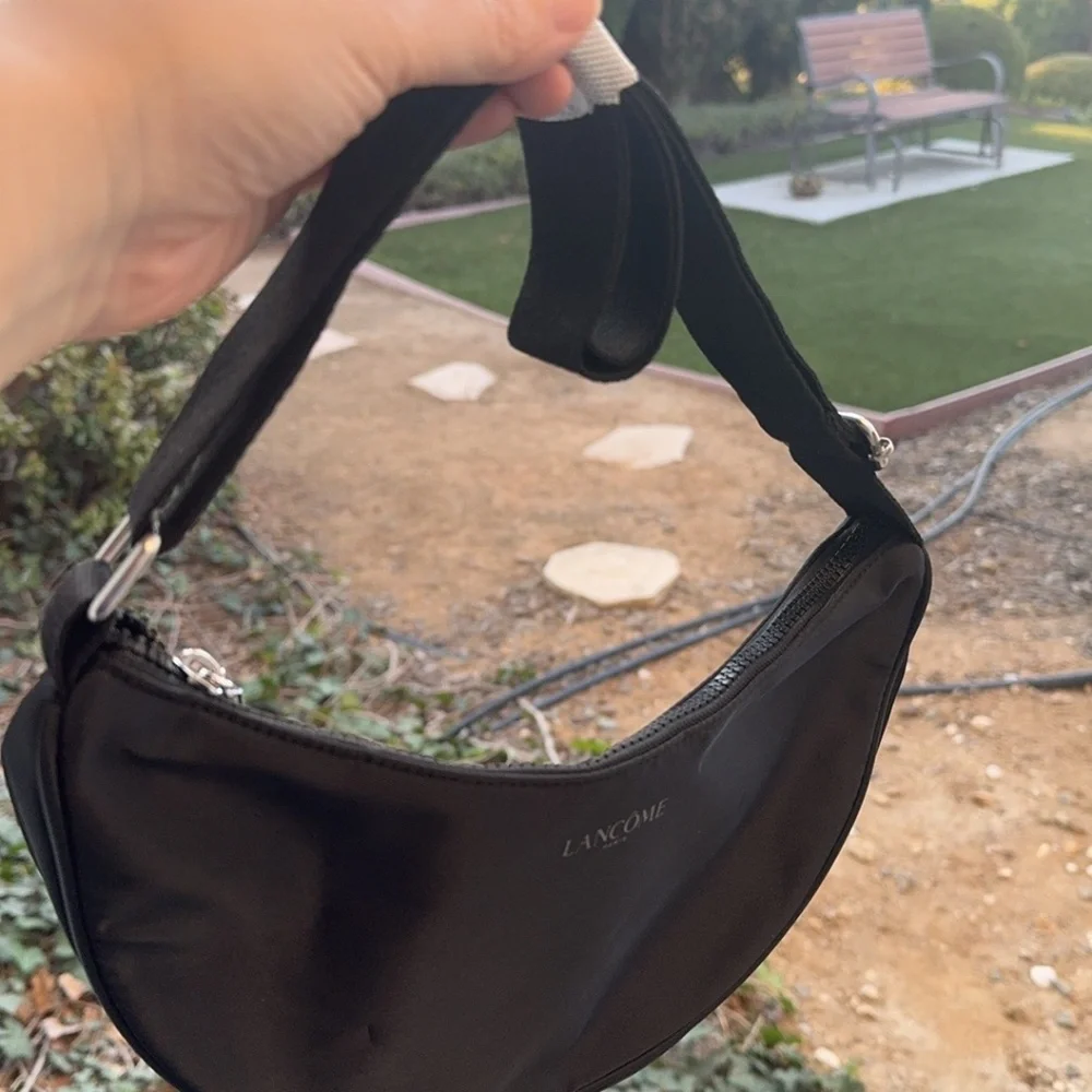 Lancome Nylon handbag with adjustable straps Black New